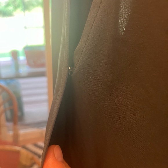 $88 Kyodan gray jumpsuit w/wide ankle length legs, tie waist, 4 way stretch.  XS - Picture 10 of 15